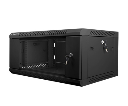 Szafa RACK LANBERG Szafa instalacyjna wisząca 19 cali 4U 600X450mm czarna (drzwi szklane) WF01-6404-10B